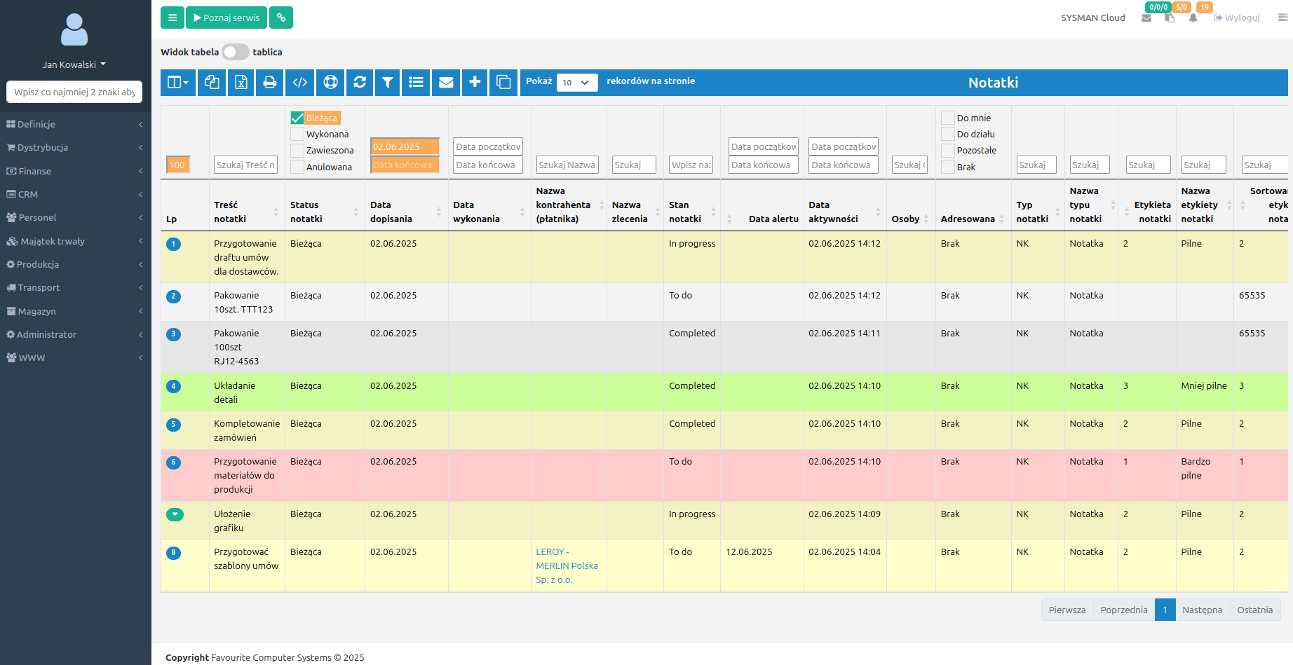 SysmanCloud demo 3